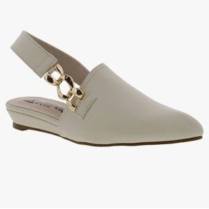 Bellini fret half White Slingback Flats